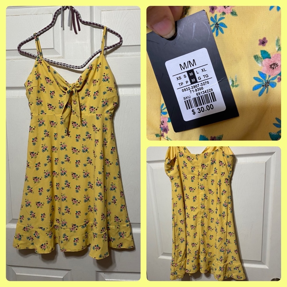 Floral Yellow summer dress